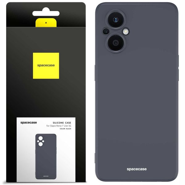 Spacecase Silicone Case Oppo Reno 7 Lite black zdjęcie 1