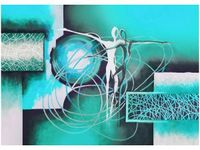 OBRAZ DRUK TAŃCZĄCE POSTACIE NIEBIESKIM