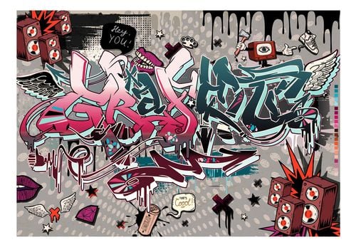 Fototapeta - Graffiti: hej Ty! 400x280 na Arena.pl
