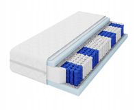 Materac 120x200 pocket kieszeniowy dwustronny średnio twardy BLANC