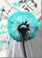 60CM 50CM OBRAZ ŚCIENNY DMUCHAWCE TURKUSIE DRUK PŁÓTNO