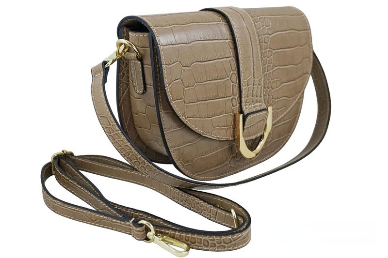 Listonoszka damska croco - Beżowa zdjęcie 2