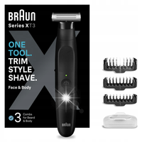MASZYNKA TRYMER GOLARKA męska DO CIAŁA BRODY BRAUN XT3-100 WET-DRY 3NASADKI