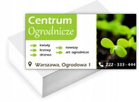 Wizytówki firmowe reklamowe 200 szt duży wybór wzorów CENTRUM OGRODNICZE