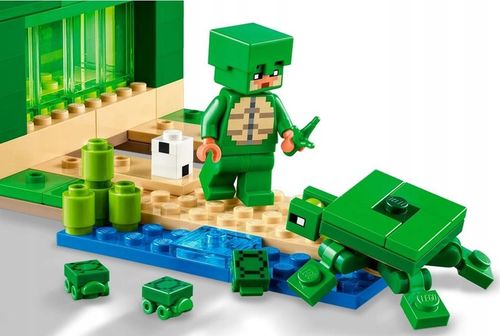 KLOCKI LEGO | MINECRAFT 21254 DOMEK NA PLAŻY ŻÓŁWI FIGURKI ZABAWKI + TORBA na Arena.pl
