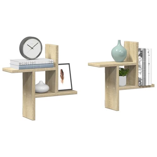 Półki ścienne, 2 szt., dąb sonoma, 38x12x38 cm na Arena.pl
