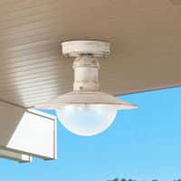 Zewnętrzna LAMPA sufitowa OSLO 8739 Rabalux rustykalna OPRAWA do ogrodu outdoor IP44 antyczny biały