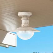 Zewnętrzna LAMPA sufitowa OSLO 8739 Rabalux rustykalna OPRAWA do ogrodu outdoor IP44 antyczny biały