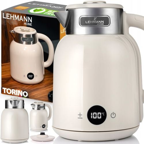 CZAJNIK ELEKTRYCZNY BEZPRZEWODOWY STALOWY RETRO DŹWIĘK BEŻOWY 2200W na Arena.pl