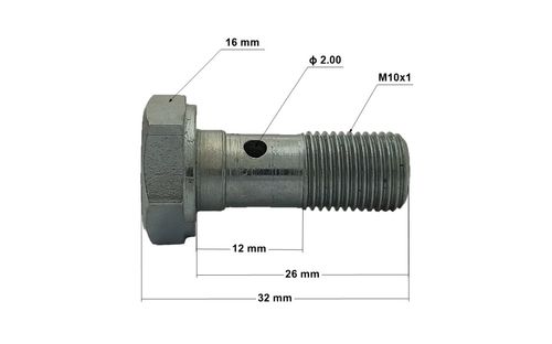 4x SR-04 Śruba drożna M10x1 - przelewowa - banjo - do oczek na Arena.pl