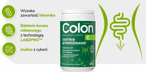 2x COLON C 200g Błonnik w proszku UŁATWIA WYPRÓŻNIANIE probiotyk na Arena.pl
