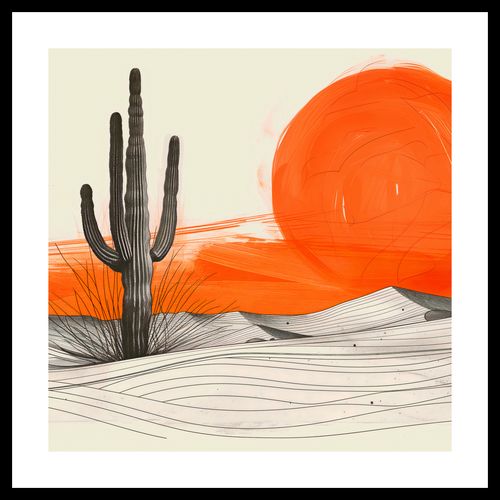 Plakat 50x50cm Kaktus Saguaro na Arena.pl