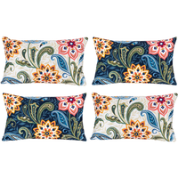 Poszewki na Poduszki Dekoracyjne Boho Wzorzyste Kwiaty 4 szt 30 x 50 cm