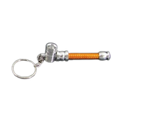 Fajka Metalowa Składana w Formie Breloka Mini do Kluczy Żółta