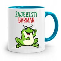 Kubek Błękitny Dla Barmana Żajebisty Barman Z Nadrukiem Ze Zdjęciem