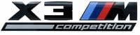 OE BMW CZARNY NAPIS EMBLEMAT X3 M COMPETITION 51148077609