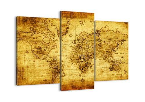 Obraz Na Płótnie - Mapa Świata - 130X100 Cm - Cb130X100-0127 na Arena.pl