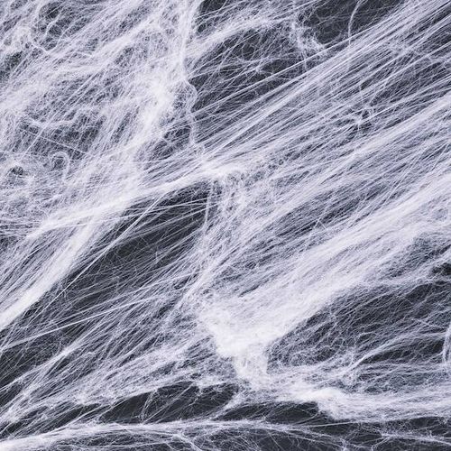 Dekoracja na Halloween pajęczyna z 2 pająkami 60g ozdoba sieć pajęcza 3,5 m na Arena.pl