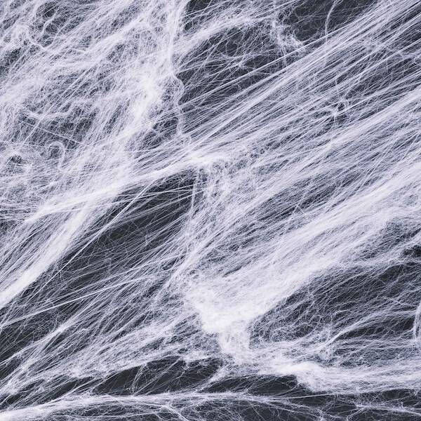 Dekoracja na Halloween pajęczyna z 2 pająkami 60g ozdoba sieć pajęcza 3,5 m zdjęcie 4