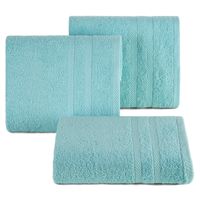 Ręcznik kąpielowy frotte z ozdobną bordiurą MILO 100X150 j. niebieski