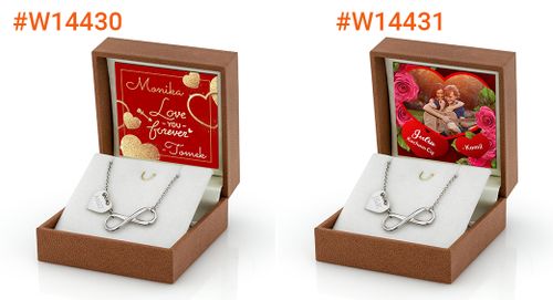 Srebrna bransoletka INFINITY ROCZNICA serce GRAWER na Arena.pl