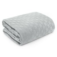 Narzuta pikowana na łóżko SOFIA 200X220 srebrna