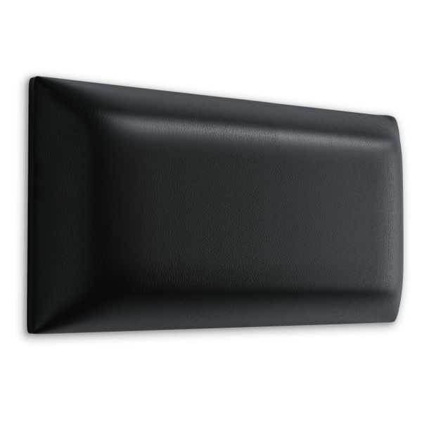 Panel Ścienny Tapicerowany Czarny EKO SKÓRA 3D 90cm x 30cm zdjęcie 1
