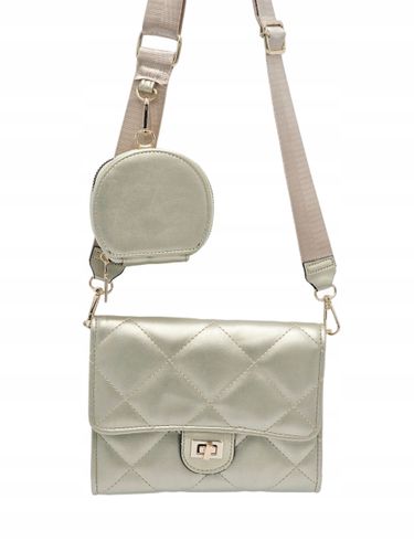 Victoria J. - torebka listonoszka portfelik pikowana złoty VJ-952 na Arena.pl