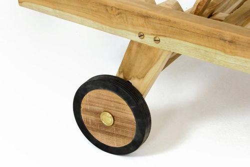 Składany leżak z teakowego drewna DIVERO na Arena.pl