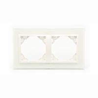 Efapel crystal ramka 2-kr. Szkło lodowy 90920 tcg