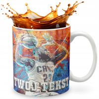 KUBEK 330ml GRAFIKA PREZENT ŚWIĘTA WZÓR - KOSZYKÓWKA SPORT + IMIĘ