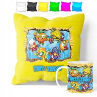 ZESTAW: KUBEK + POSZEWKA - SUPER ZINGS - PREZENT WIELE WZORÓW + IMIĘ