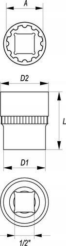 nasadka spline 1/2'' 20 mm kr. yato na Arena.pl