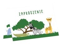 Zaproszenia urodzinowe Safari, 6 szt.