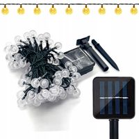 GIRLANDA LAMPKI OGRODOWE SOLARNE 50 LED żarówk 10M