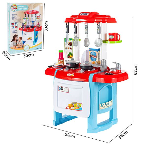 Kuchnia dla dzieci z piekarnikiem i zlewem Niebieska zdjęcie 2