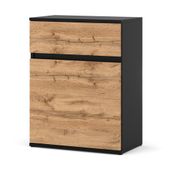 Komoda nowoczesna szuflada 60cm do salonu młodzieżowa czarny dąb wotan