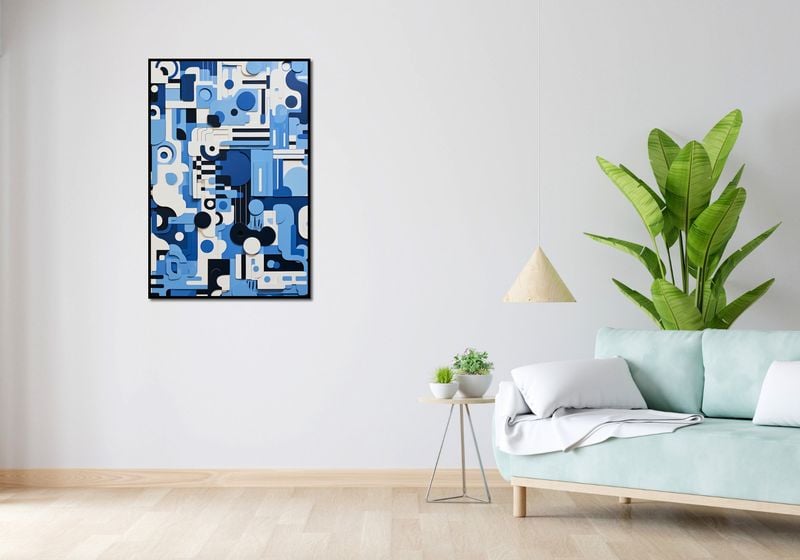 Plakat 67,5x100cm Niebieski Labirynt zdjęcie 4