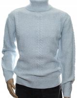 Ciepły klasyczny sweter męski golf z wełny wełniany miły niegryzący XL