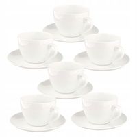 Filiżanki zestaw klasyczny Altom Design Bella Ecru porcelana 270 ml 6 sztuk