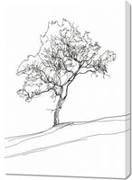 Obraz 70x100cm Drzewo w Zarysie