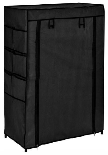 SZAFKA NA BUTY CZARNA TEKSTYLNA REGAŁ STOJAK PÓŁKI GARDEROBA ORGANIZER na Arena.pl