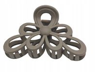 Duża spinka klamra plastikowa kwiatek matowa brązowy 11cm