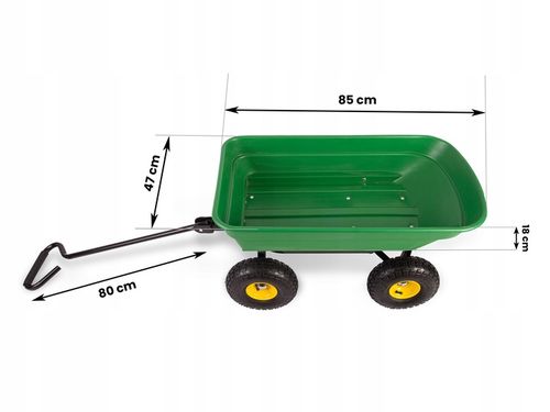 Wózek ogrodowy transportowy taczka wywrotka przyczepka 3w1 200kg na Arena.pl