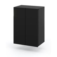 Szafka Łazienkowa Wisząca Wąska Nad Pralkę Umywalkę 40cm Czarny Mat Loft