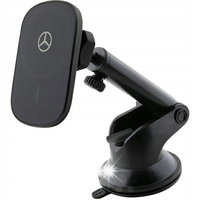 Uchwyt na telefon MERCEDES Silver Stars MagSafe 15W Czarny