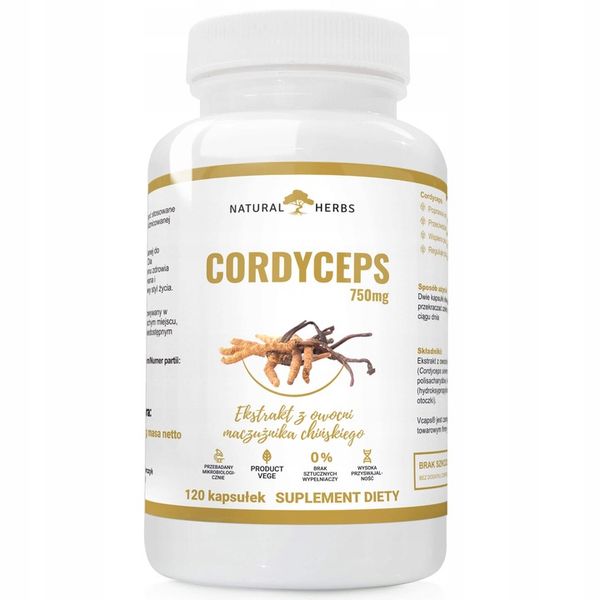 CORDYCEPS 750mg ODPORNOŚĆ MACZUŻNIK 120 kaps zdjęcie 1