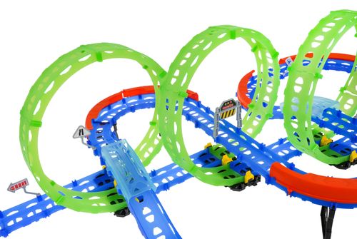 Ekstremalny Tor Wyścigowy Dla Dzieci 3+ Części Konstrukcyjne 74 El. + Autko na Arena.pl