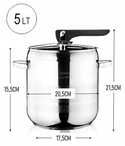 SZYBKOWAR GARNEK CIŚNIENIOWY TURECKI STAL GAZ INDUKCJA 5LT na Arena.pl