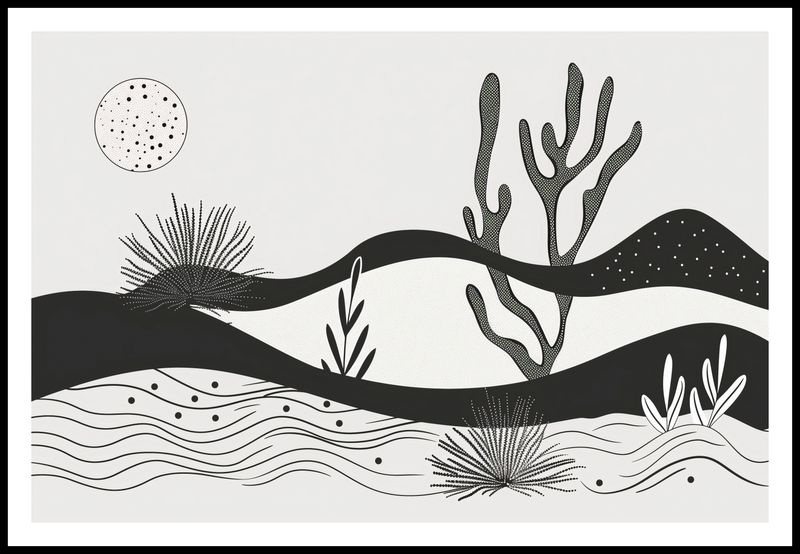 Plakat 91,5x61cm Ogród przy Nocy zdjęcie 3